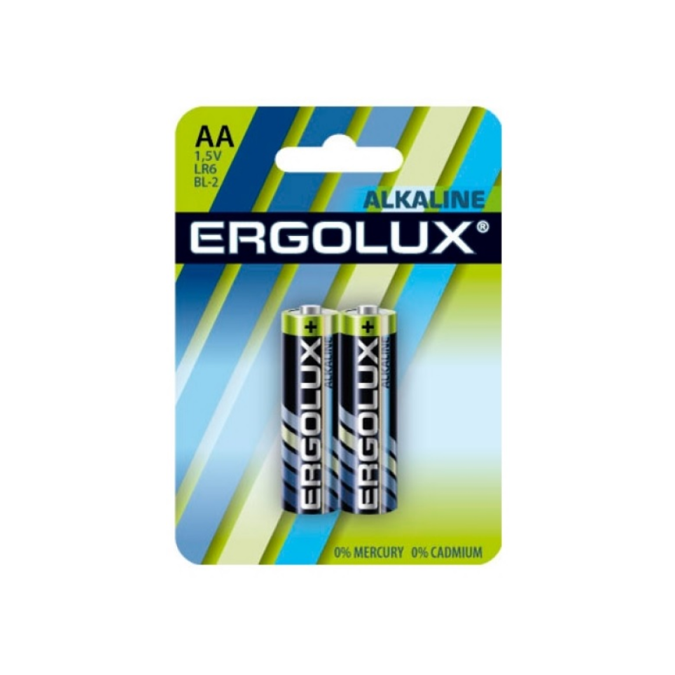 Батарейки Ergolux LR6 Alkaline BL-2 (LR6 BL-2,1.5В)